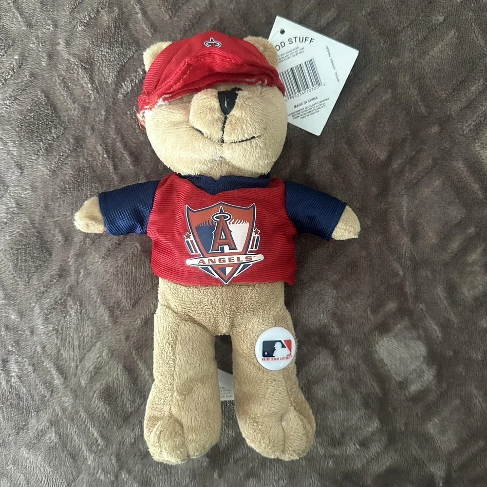 2010 Los Angeles Angels Plush Bear One Size Red MLB‎ Baseball Mascot Good Stuff